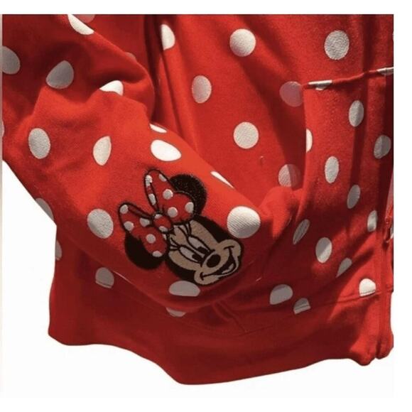 Disney Minnie Mouse XXL Authentic Sweatshirt Hoodie With Ears Bow NWT - Picture 3 of 7